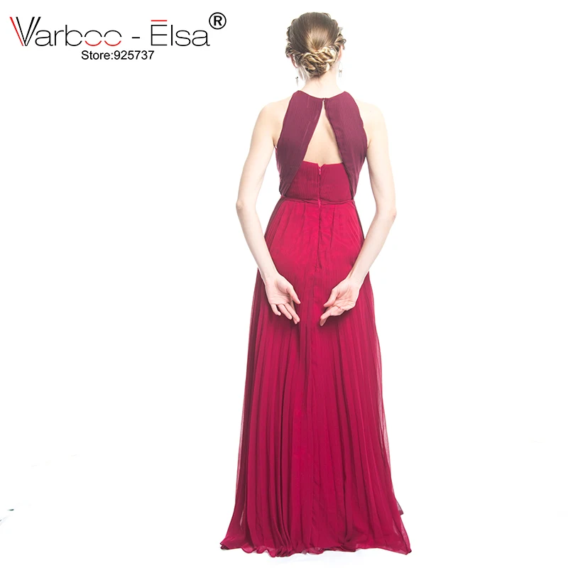 VARBOO_ELSA Elegant Long Evening Dress Wine Red Sleeve Formal Dresses Tulle Appliques Party 2021 | Свадьбы и торжества