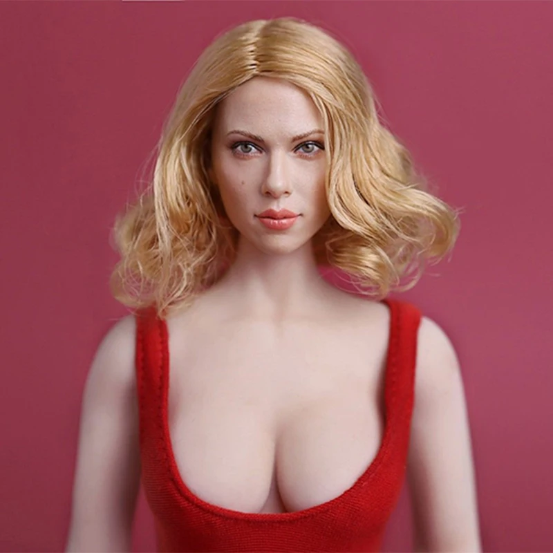 Коллекция 1/6 года scarlett Johansson короткие светлые волосы голова девушки-девушки для