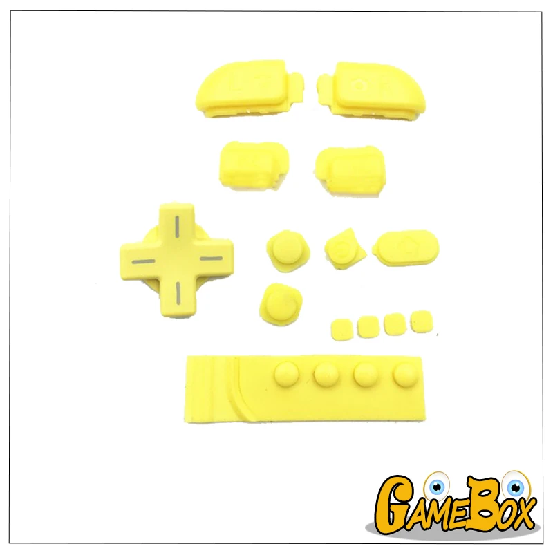 Оригинальный набор желтых кнопок Pika Chu для новой консоли 3DS XL включает 17