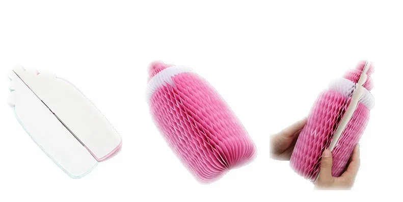 1 шт. розовый/синий милая детская бутылочка с Сотами бумага для кормления