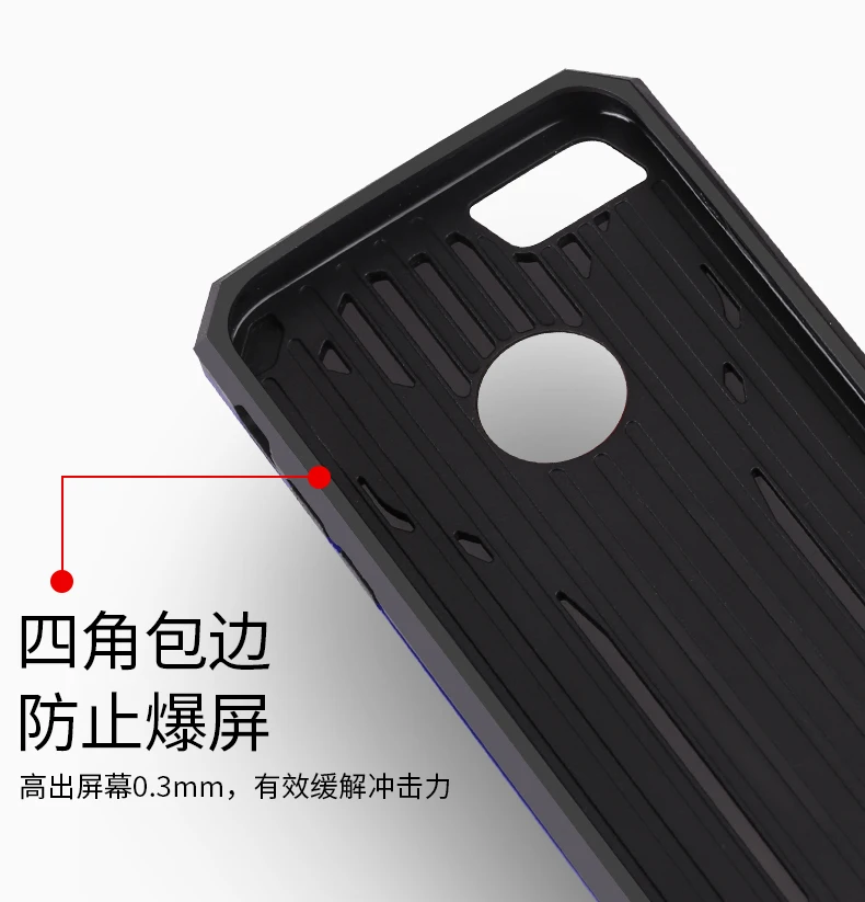 Сверхмощный Гибридный чехол для Iphone X 8 7 6s 6 5S Se samsung Galaxy S7 Edge S8 S9 Plus Note с подставкой