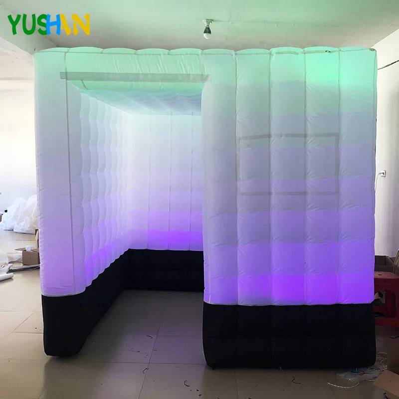 Новейший 8 футов кабина фото стенд фон с 1 съемной дверью и светодиодные полосы