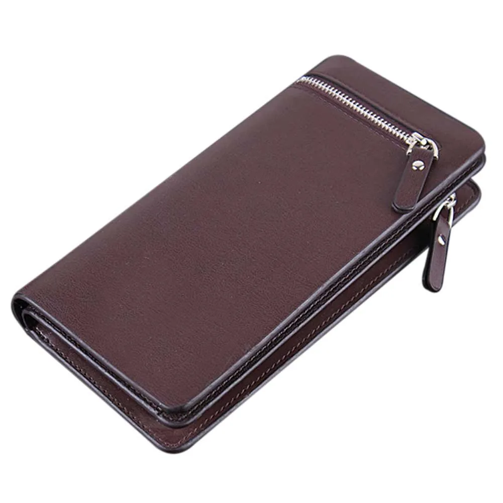 2016 Новая модная длинная сумка на молнии мужской кожаный кошелек джентльмен Tote