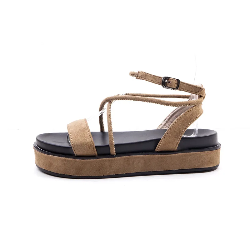 Модные женские летние туфли с открытым носком босоножки на платформе