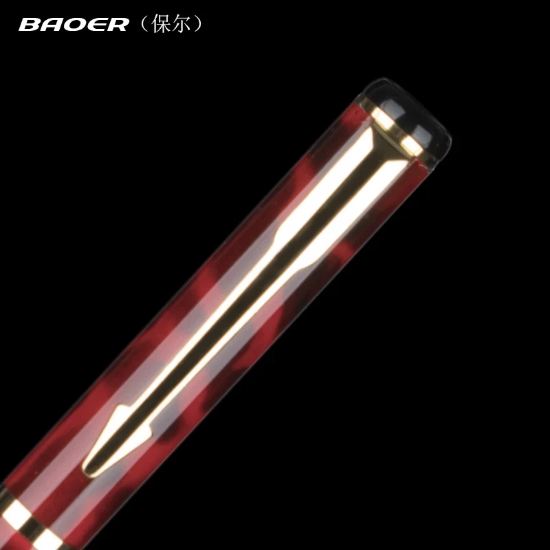 Роскошная гладкая шариковая ручка Baoer 801 на колесиках Монмартра с черными