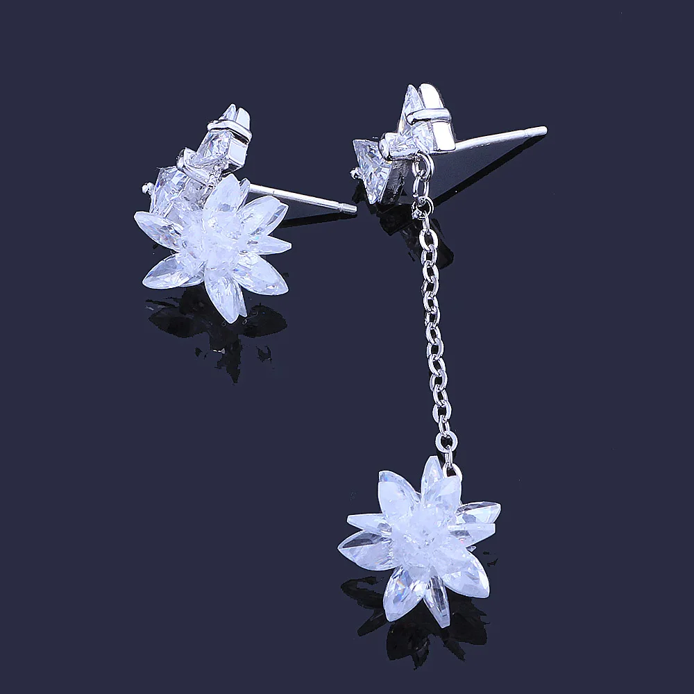 FARLENA ювелирные изделия посеребренные циркониевые кристаллы для женщин|earrings