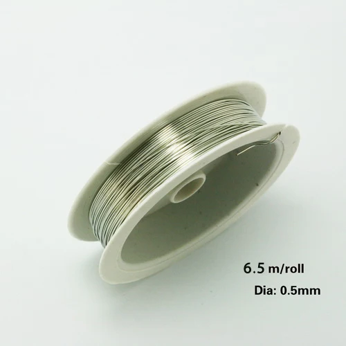 0.5mm Sliver Новинка; Лидер продаж 0,3/0,4/0,5/0,6/0,8 мм Медный провод золото/серебро на браслет самодельный из бисера серьги ювелирных изделий Модные Бисер провод веревки - Цвет: 0.5mm Sliver