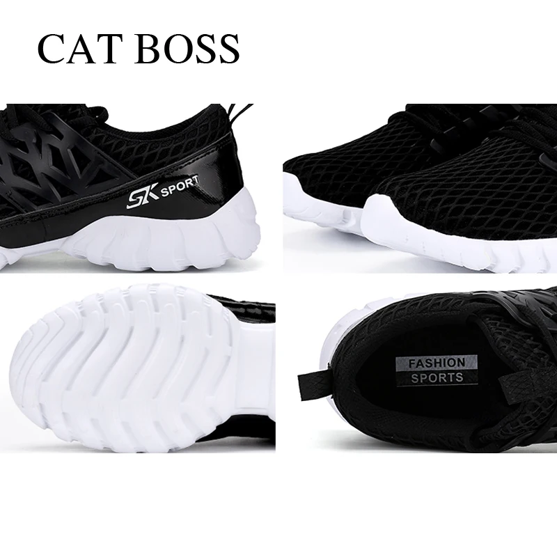 Кот босс 2017 Yeezys Air Для мужчин сетки ткань дышащая легкая Кроссовки Классические