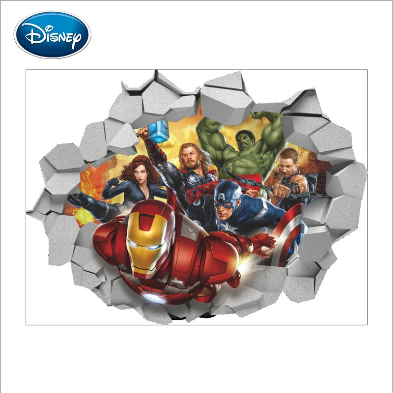 Disney новая наклейка &quotМстители&quot Детская комната спальня фон водостойкие