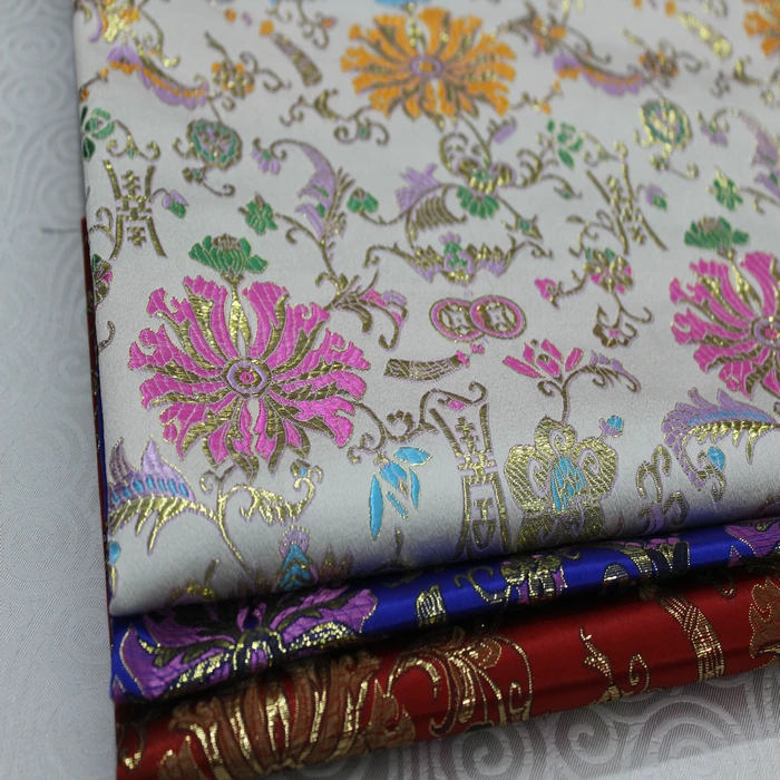 

Stage Film Mongolia Robe Clothing Fabric Decoration, Hand Lace Chinese Wind Jacquard Brocade Fabric