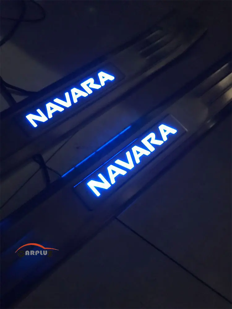 Топ бренд NAVARA дверной порог с светодиодный Чемпион светодиодный дверной порог для корпус литье синий цвет светодиодный из нержавеющей стали