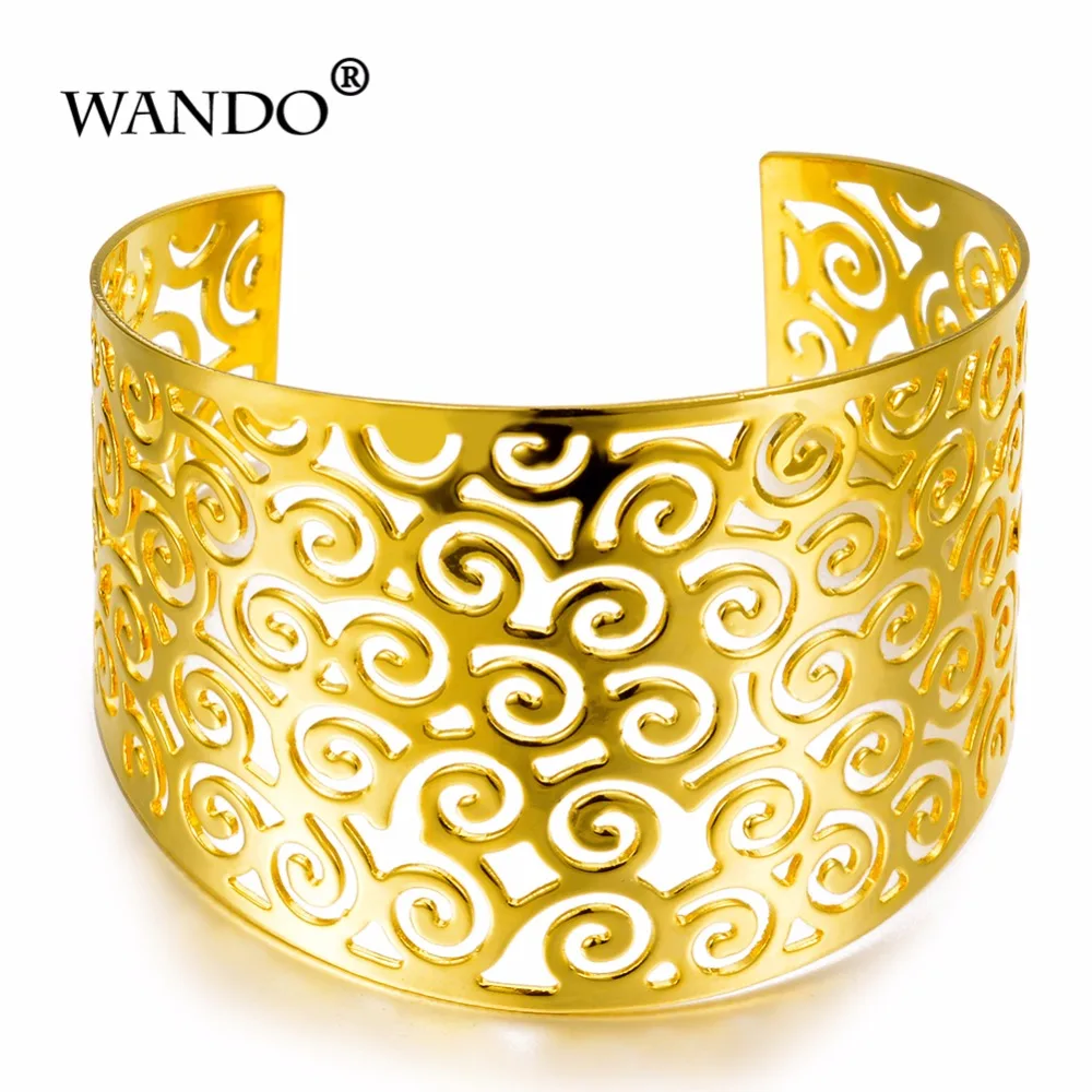 WANDO 2 шт./лот Эфиопский/нигерийский Дубай золотой цвет перевернутый плесень