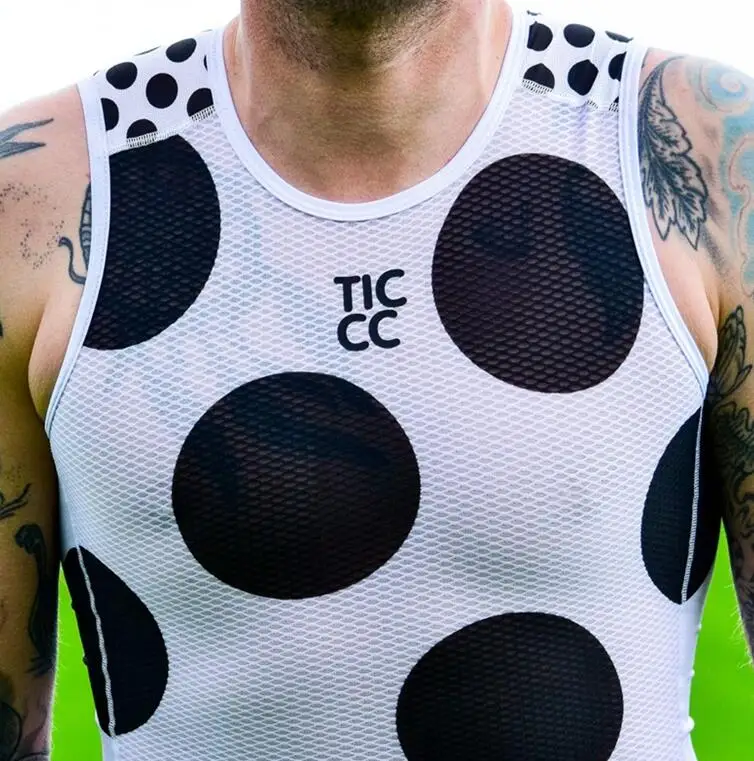 Black sleeveless Команда RC Велоспорт baselayer мужские полосатые велосипедные трусы велосипедиста розовый и черный сетка спортивная одежда из полиэстера Капа де база де Малла - Цвет: Black sleeveless