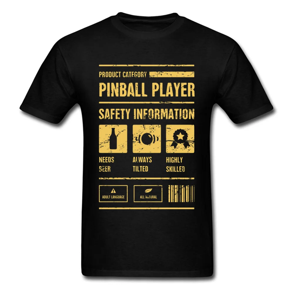 Pinball Player Safety Information футболка Techno Sleeve Europe 2019 популярные мужские летние футболки в