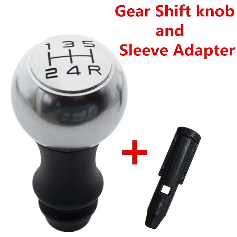 Gear Knob and Adapte 5 Скорость сплав МТ Шестерни рукоятка рычага переключения передач гетры загрузки чехол трубчатый переходник для peugeot 306 307 308 2008 301 3008 406 508 605 807 106 206 - Название цвета: Gear Knob and Adapte