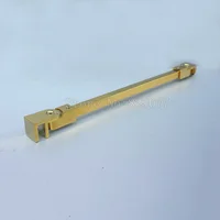 1PCS Titanium Gold Stainless steel Shower Glass door fixed rod/clip,Bathroom glass support bar,Total length 90cm