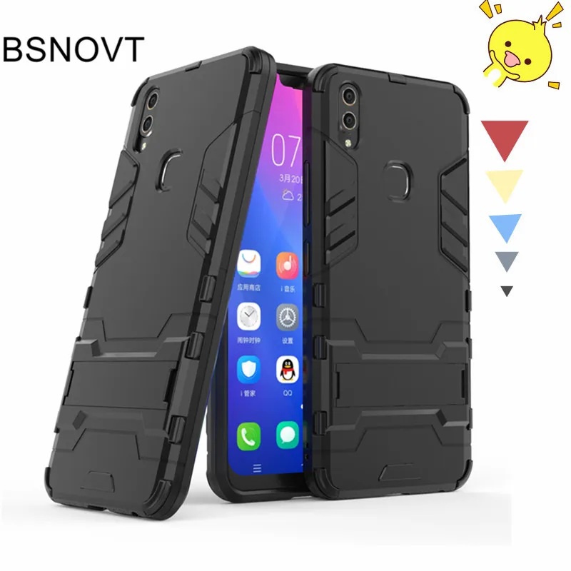 Чехол для Vivo V9 Мягкий силикон + пластиковая подставка держатель телефона