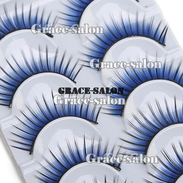 5 пар синие ручной работы длинные необычные для вечеринки накладные перья