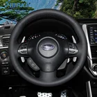Для SUBARU Forester черная кожа DIY ручная швейная крышка рулевого колеса автомобильные аксессуары