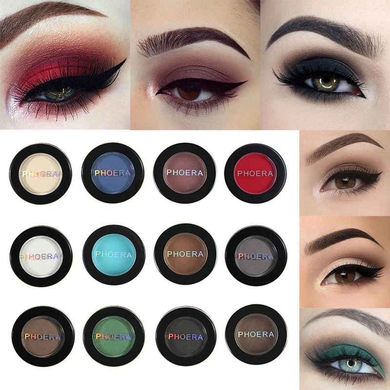 PHOERA натуральные матовые тени для век водонепроницаемая палитра 12 цветов