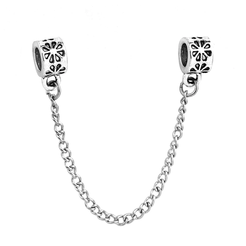 daisy flower Новинка, модный серебряный, розовый, золотой, Микки, Минни, Бабочка, безопасная цепочка, талисманы, подходят к оригиналу Pandora, браслет из бисера для женщин, Шарм - Цвет: daisy flower