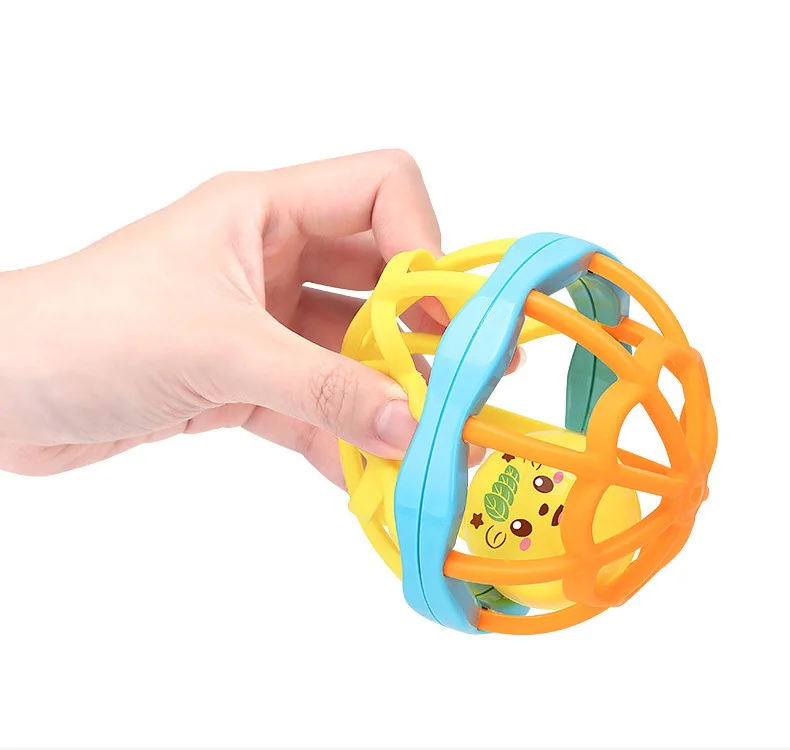 Baby Funny Soft Colorful Rattles Ball Toys Hand Bell Develop Toys Touch Bite Caught Hand Ball For Kids Infant Grasping Toy Gift