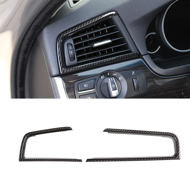 

Carbon Fiber ABS Chrome Side Air Conditioning Outlet Vent Frame Trim For BMW 5 Series f10 520li 525li 530li 2011-2017 Accessory