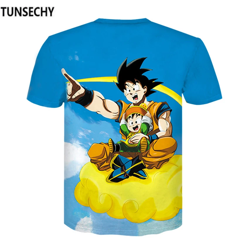 Летняя мужская футболка розничная продажа Забавные футболки с 3D принтом Dragon Ball