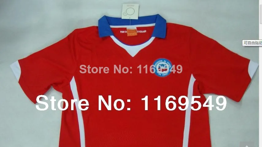 Бесплатная доставка. В новый 2014 чемпионат мира по футболу. Чили кофта Таиланд