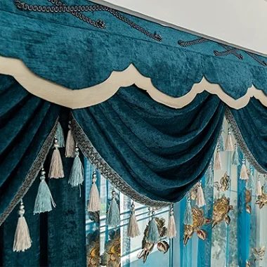 1pc valance Европейский бархат вышивка шениль Спальня Шторы s для гостиной современный Тюль окна шторы балдахин украшения - Цвет: 1pc valance