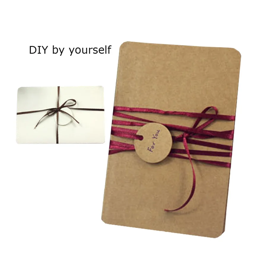 

50 Pcs/lot Vintage DIY Blank Series Postcards Kraft Paper Greeting Card Brown White Black Gift Card Wholesale