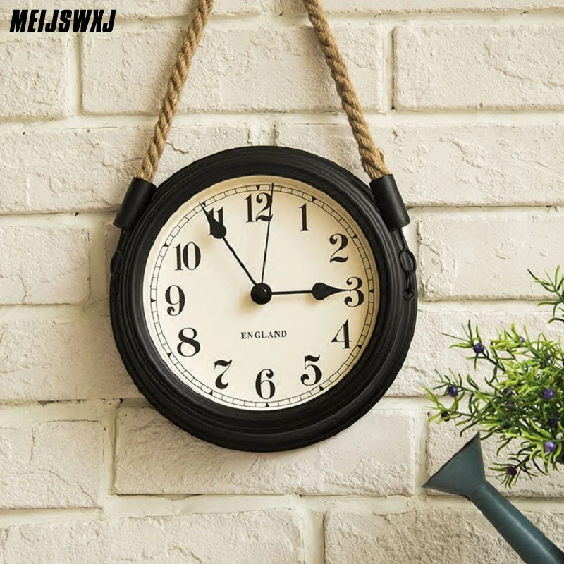 

8 Inches Round Wall Clock Saat Reloj Relogio De Parede Modern Simple Mute Bedroom Clock Living Room Metal Watch Quartz Clocks