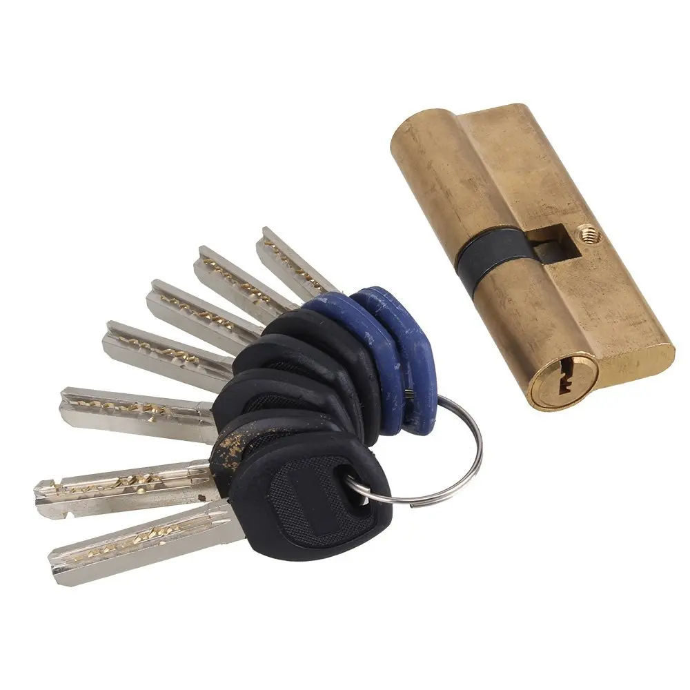 Евро профиль цилиндр 5 контактный замок латунная атласная никелевая отделка 75 мм