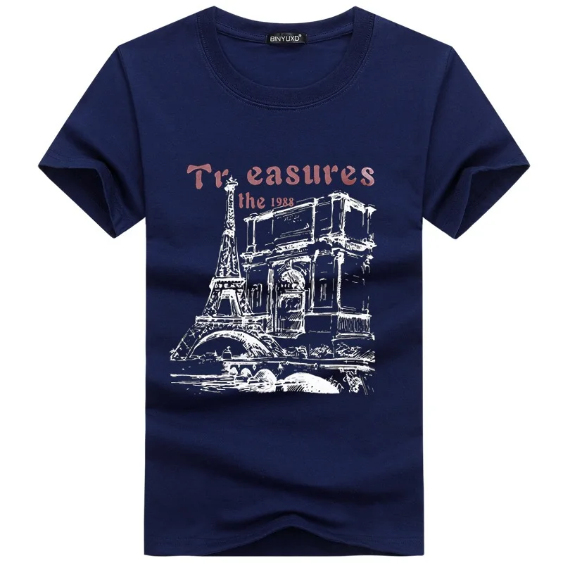 Новая мода хлопок короткий рукав Футболка Homme повседневная плюс 5XL мужская