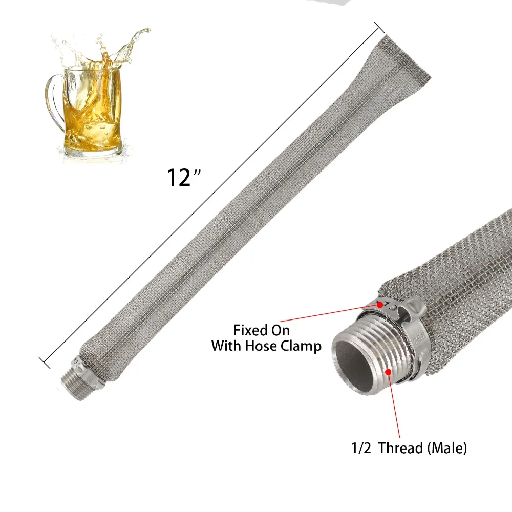 12 &quotДлина homebrew Bazooka экран/фильтр/труба с фитингом для пивоварения варить