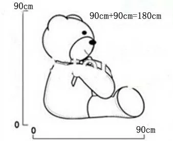 Гигантский плюшевый мишка мягкая игрушка 180 см огромные большие мягкие игрушки