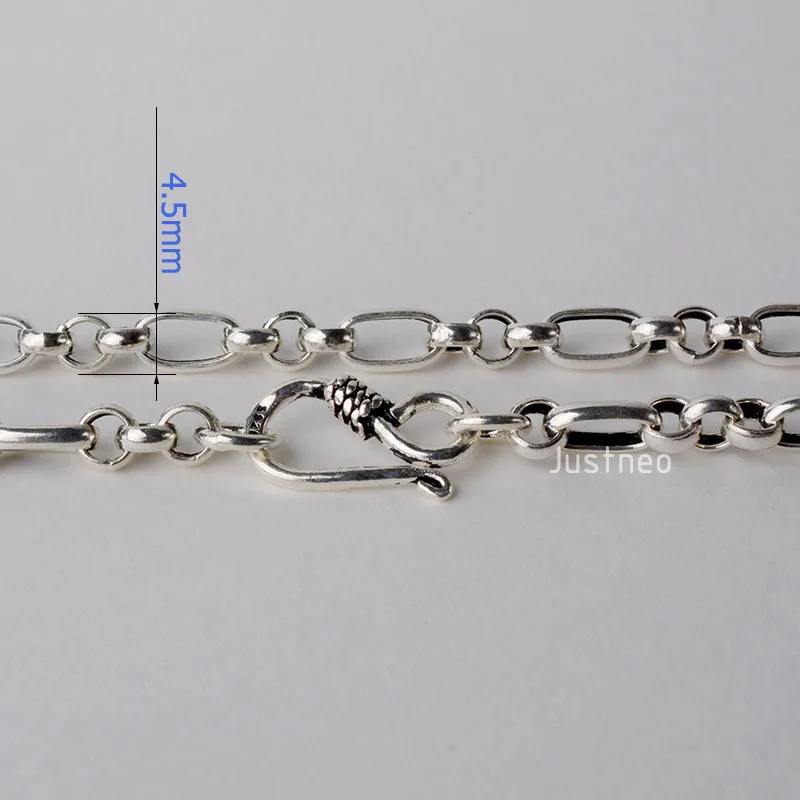 

JustNeo solid 925 sterling silver chain necklace,Basic Chains