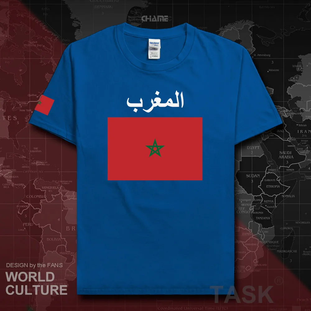 Марокканские мужские футболки Western Kingdom of Morocco Мода 2017 национальная футболка