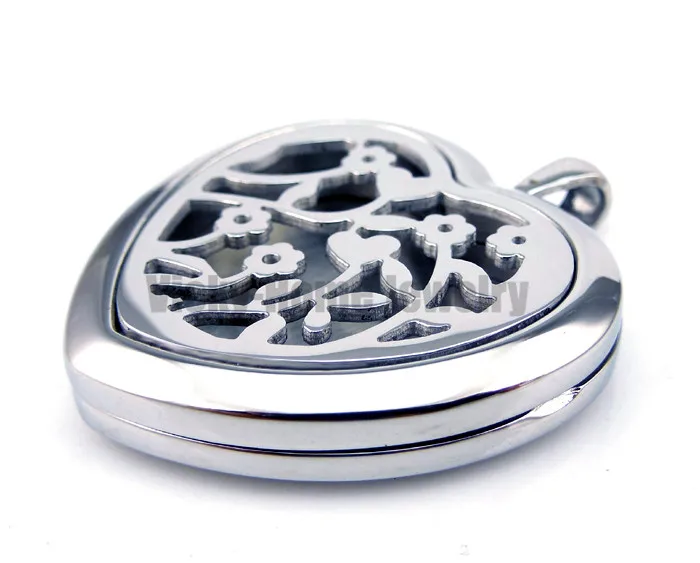 Peach Flower Satinless Steel 30mm Essential Oils Aromatherapy Diffuser Locket Silver Pendants drop shipping | Украшения и