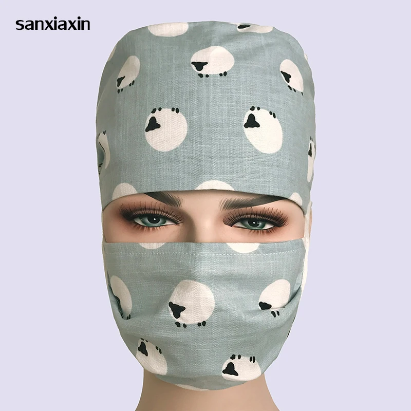 Sanxiaxin медицинский хлопок хирургическая шляпа ветеринарная Кепка Стоматологическая медсестры хирургическая шапочка доктор женщины лаборатория уход Скраб Кепка