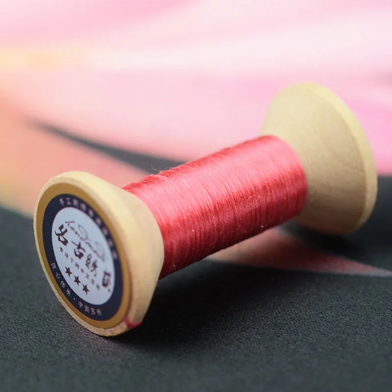 20 м красная Розовая вышивка Сучжоу DIY общий цвет с черными полосками филиал ручная вышивка Spiraea вышивка линия