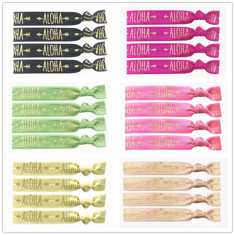 Новое поступление 6 цветов 30 шт. 5/8 дюйма Aloha Arrow эластичная лента с принтом из