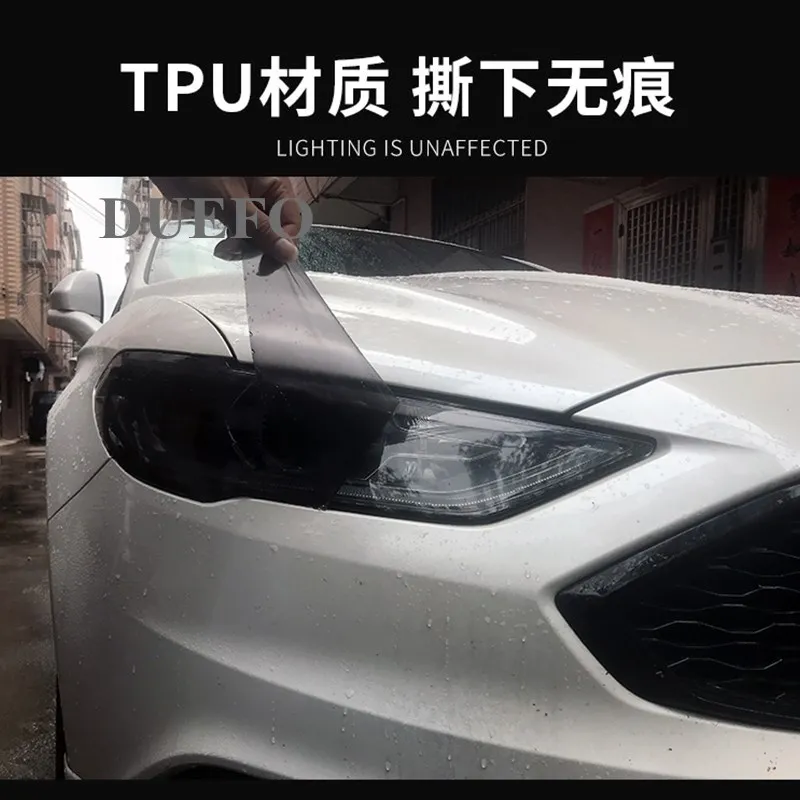 Новая ТПУ Дымчатая черная наклейка для автомобильных фар Защитная пленка Land Rover