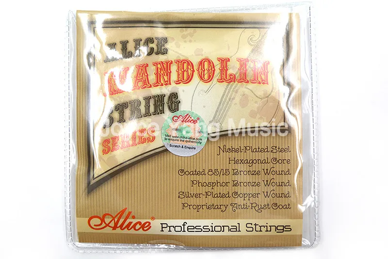 

Alice AM07 Mandolin Strings Nickle-Plated Steel&Phosphor Bronze Wound Strings 1st-4th 010-034 Free Shipping Wholesales