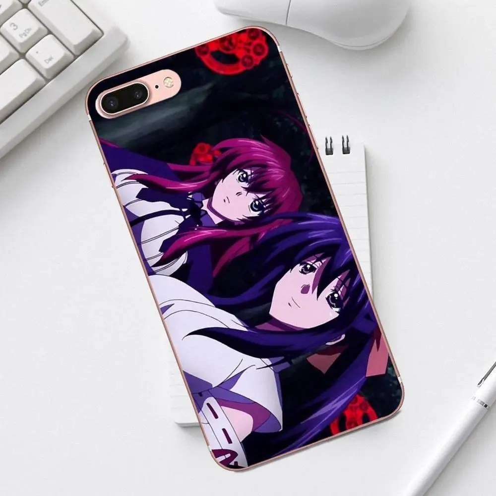 Qdowpz мягкий для iPhone 4 4S 5 5C SE 6 6S 7 8 Plus X XS Max XR Galaxy A3 A5 J1 J3 J5 J7 2017 Akeno Rias Gremory High School