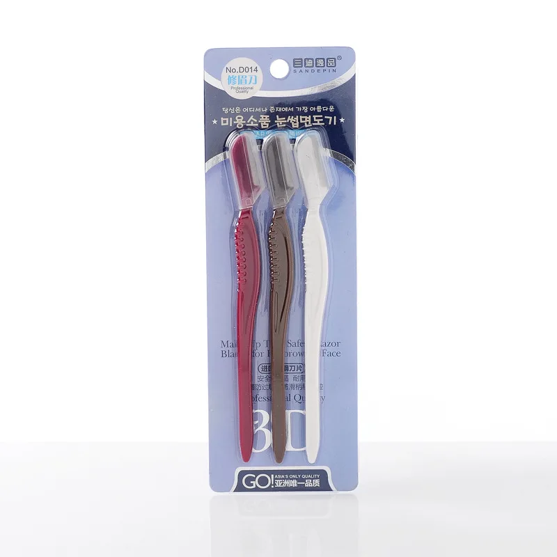 3 Шт. Марка Бровей Бритвы Лица Для Удаления Волос Триммер Sharp Мини Макияж Нож Shaper