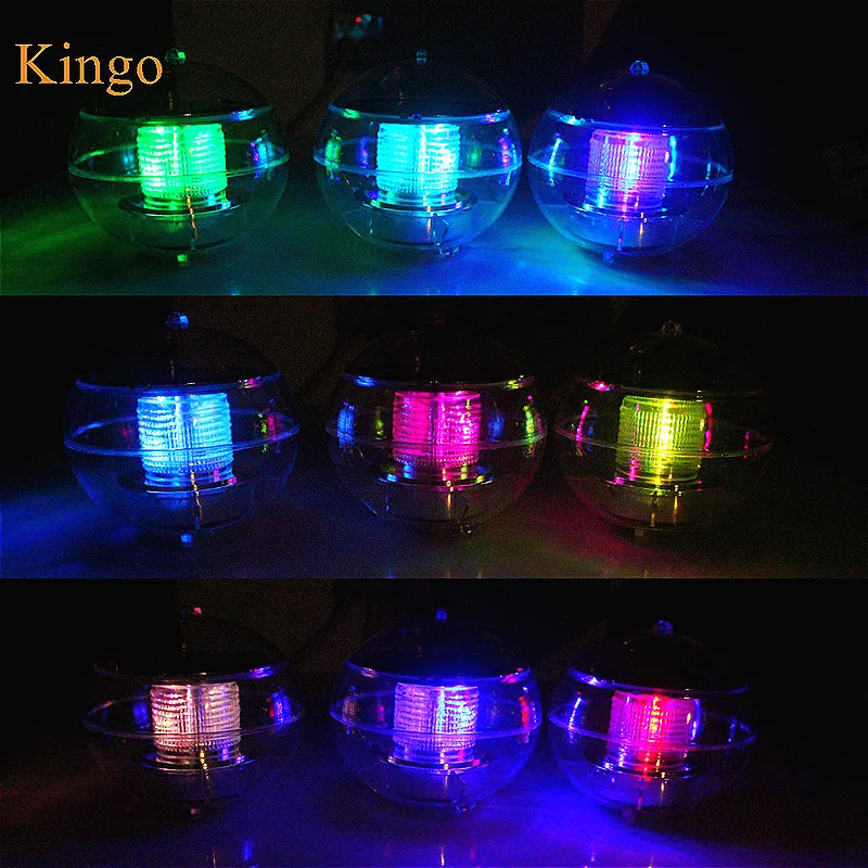 Водонепроницаемый цветной RGB меняющий светодиодный плавающий шар Солнечный
