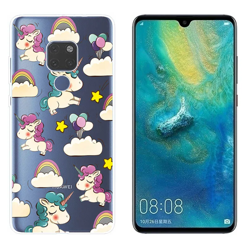 Soft Cases For Huawei Mate 20 Case Cover TPU Silicone Colorful Cartoon Printing Back Fundas Mate20 |