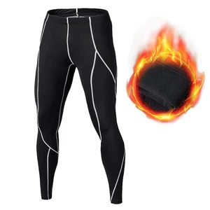 2019 зимние теплые флисовые компрессионные колготки мужские для фитнеса, кроссфита футбольные тренировочные лыжные спортивные Леггинсы беговые штаны