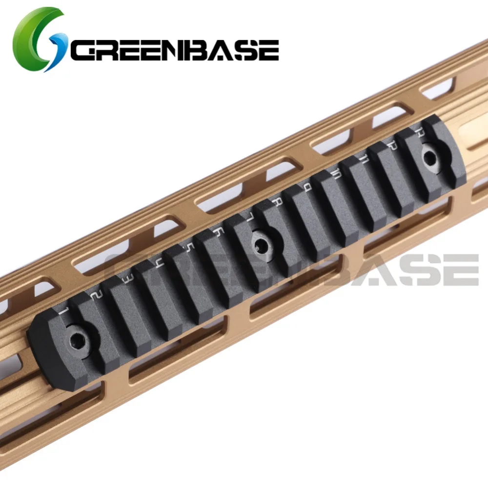 Greenbase ультратонкий 13 слотов MLOK Rail part AR15 M4 M16 Handguard Scope M-lok Picatinny 20 мм Тактический